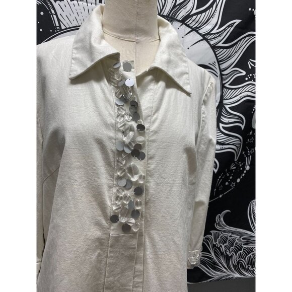 Mac & Jac beaded lined long tunic length top sz 12 - Picture 6 of 6
